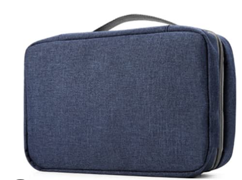 Waterproof Foldable Travel Toiletry Bag for Women & Men - Portable Makeup Storage, Bathroom & Desktop Organizer - Ideal for Travel, Gym, Camping & Daily Use - Dark Blue