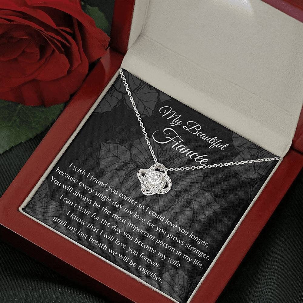 Handmade Necklace for Her - Romantic Fiance Gift with Message Card & Jewelry Box | Perfect Birthday, Anniversary & Future Wife Present | Elegant Jewelry for Special Occasions & Date Nights