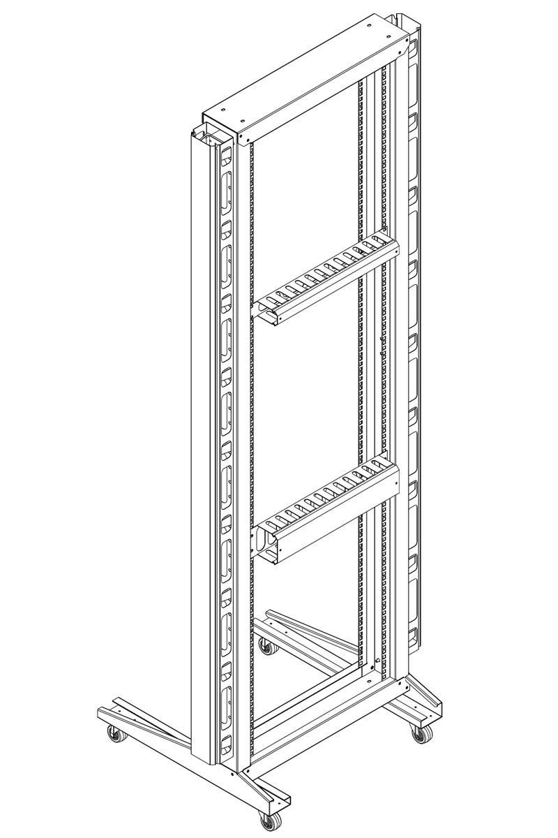 42U Vertical Cable Manager - Steel Server Rack Cable Organizer for Data Centers & Network Cabinets | Durable Cable Management Solution for Server Rooms & IT Infrastructure