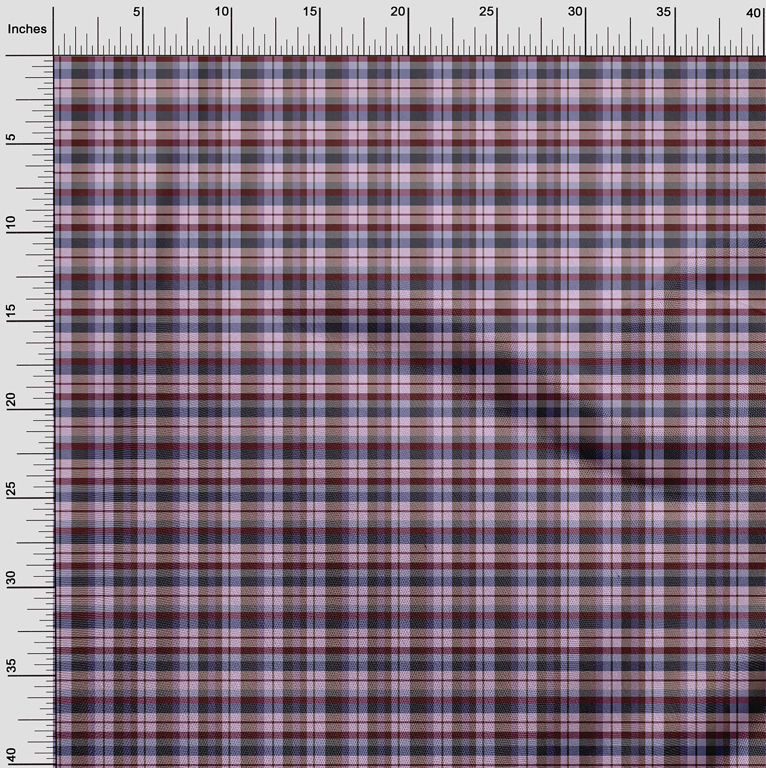 Premium Cotton Poplin Twill Light Pink Check Print Fabric by The Yard - 56 Inch Wide for Dresses, Skirts & DIY Sewing Projects | Soft, Durable & Versatile Material