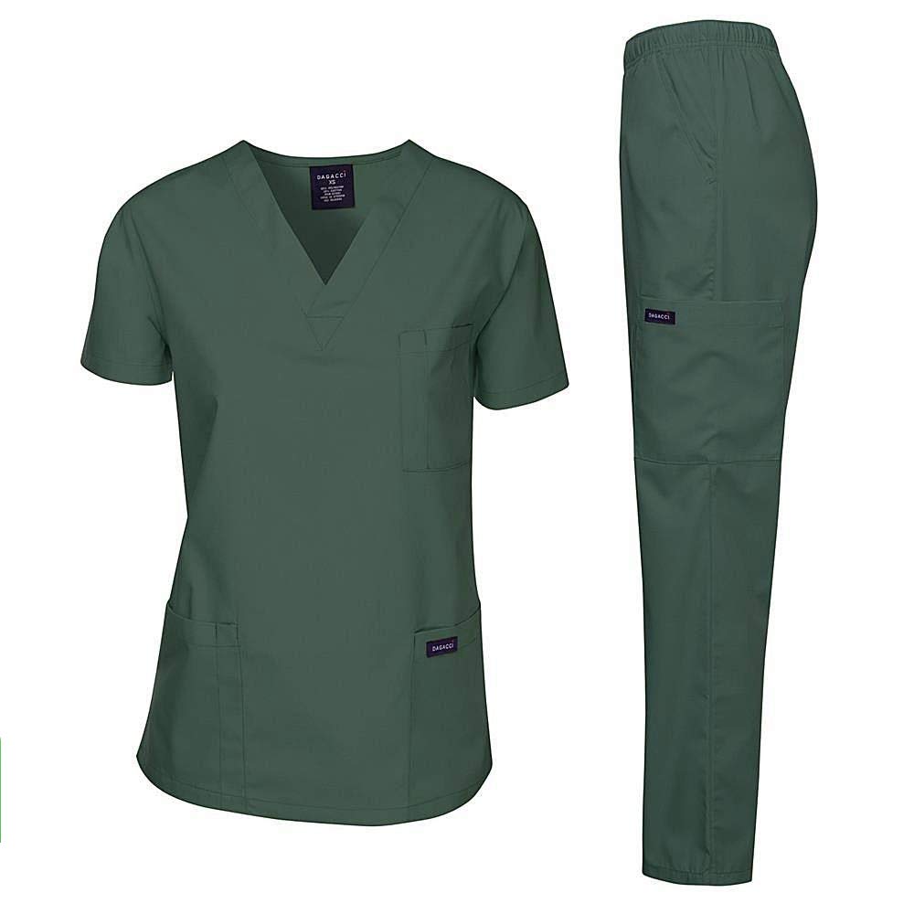 Dagacci Medical Scrubs for Women & Men - Comfortable Nursing Uniform Top & Pants Set - Perfect for Hospitals, Clinics & Healthcare Professionals