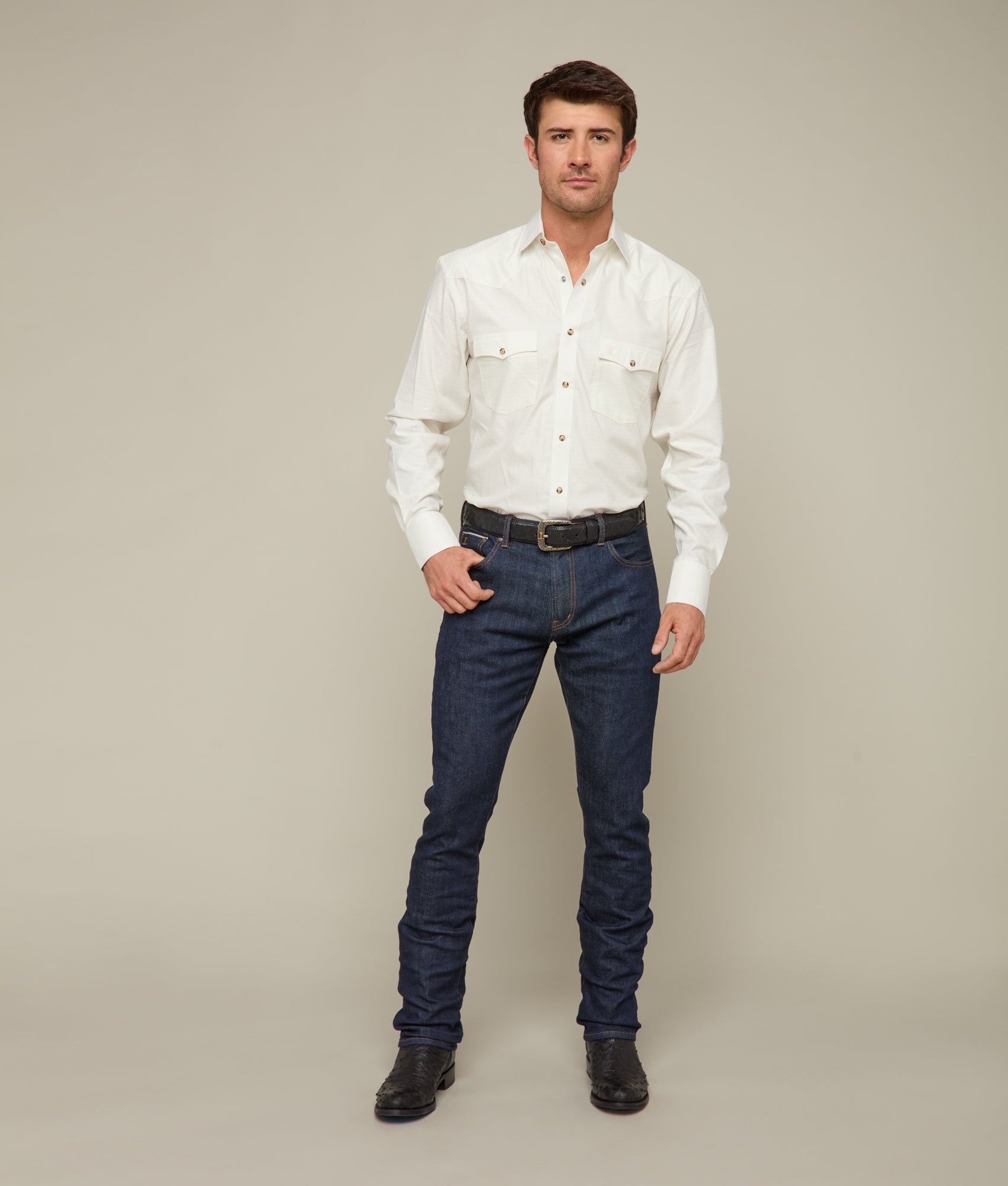 Jesse Men's Slim Straight Fit Jeans in Cavalry Blue - Comfortable & Stylish Denim Pants for Casual Wear, Work & Everyday Outfits