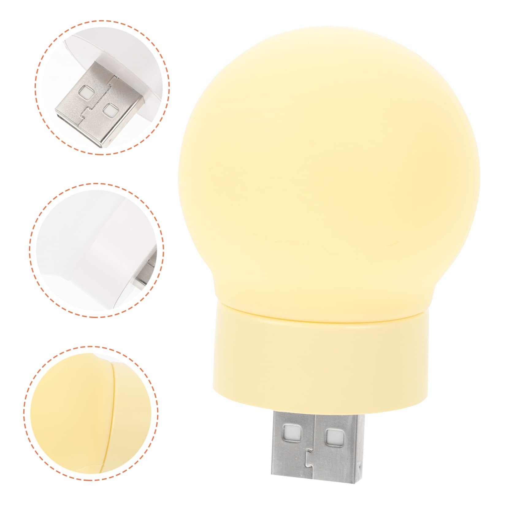 **Garneck LED Night Light for Kids - Round USB-Powered Atmosphere Lamp for Bedroom Decor, Nursery, and Relaxation**