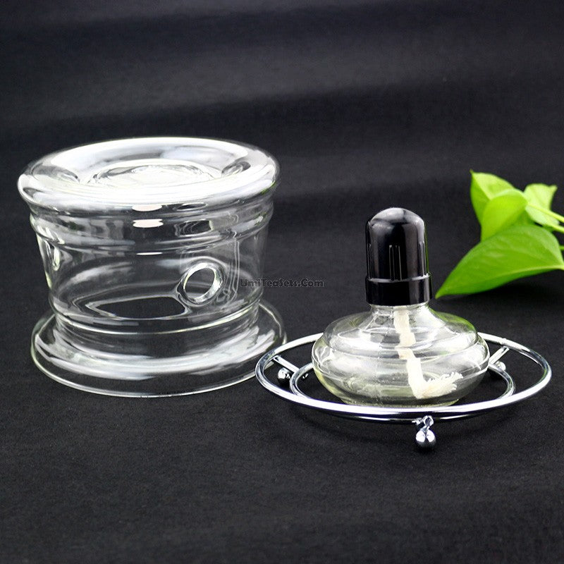 Premium Glass Teapot with Alcohol Burner - Elegant Tea Brewing Set for Home & Office Use - Perfect for Loose Leaf Tea, Herbal Infusions & Tea Ceremonies