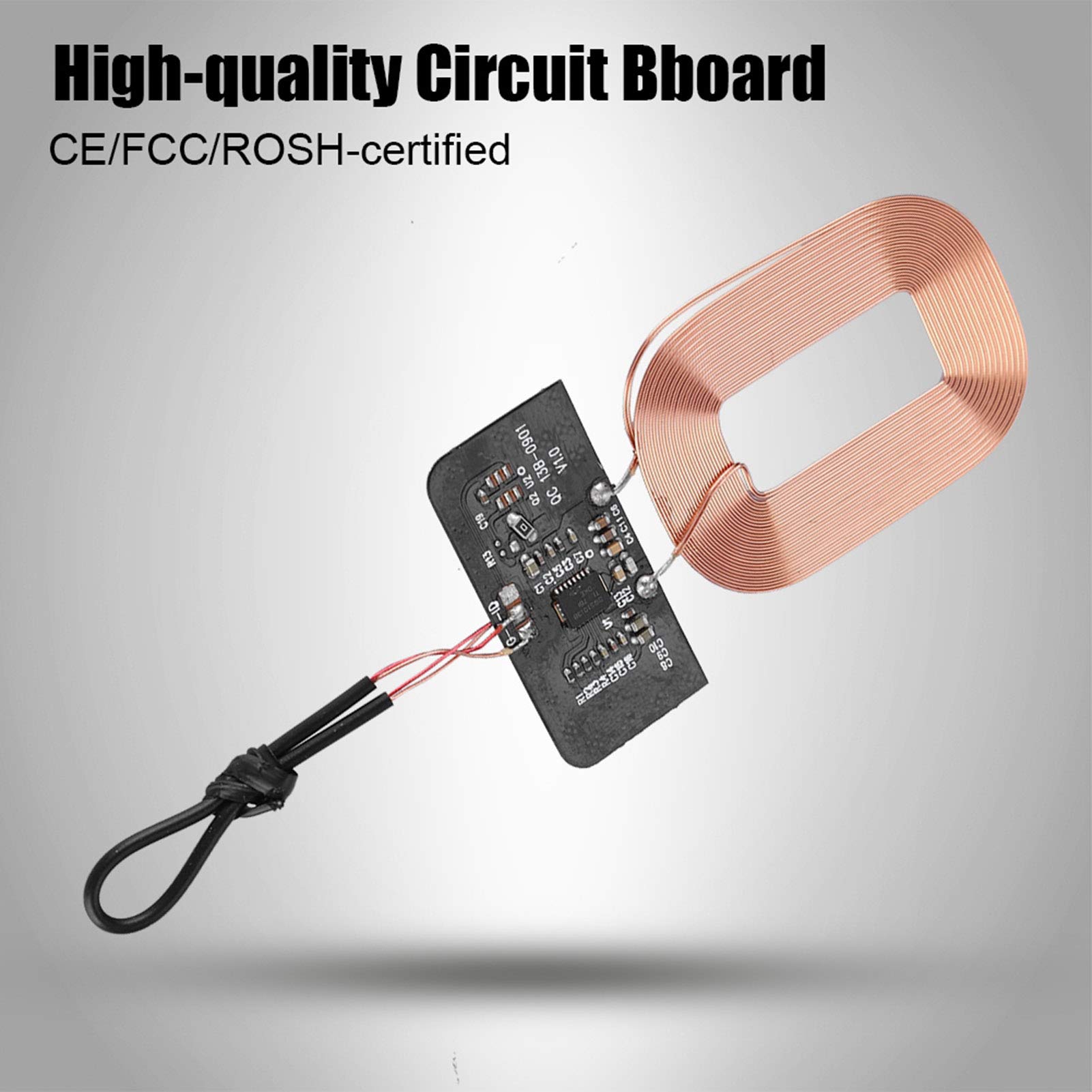 Qi Standard Wireless Charger Receiver Module - 5V 1A Ultra-Thin DIY Charging Coil Circuit for Qi-Compatible Devices - Perfect for Smartphones, Tablets & Wearables