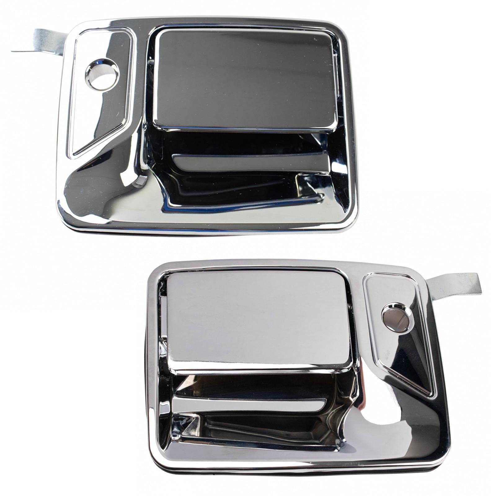 TRQ Heavy Duty Metal Reinforced Left & Right Exterior Door Handle Set - Compatible with 2000-2005 Ford Excursion & 1999-2016 F-250/F-350/F-450/F-550 Super Duty Trucks - Durable Replacement for Broken Handles - Perfect for Off-Roading, Towing & Work Trucks