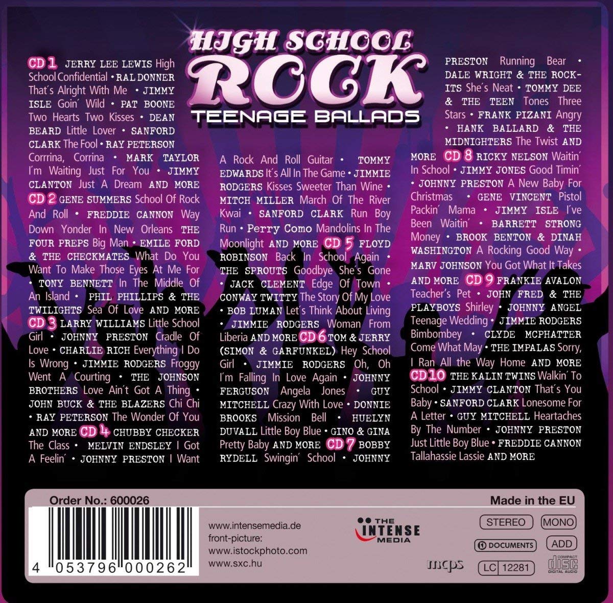 High School Rock: Best Teenage Ballads Collection - Perfect for Graduation Parties, Prom Nights & Youth Events