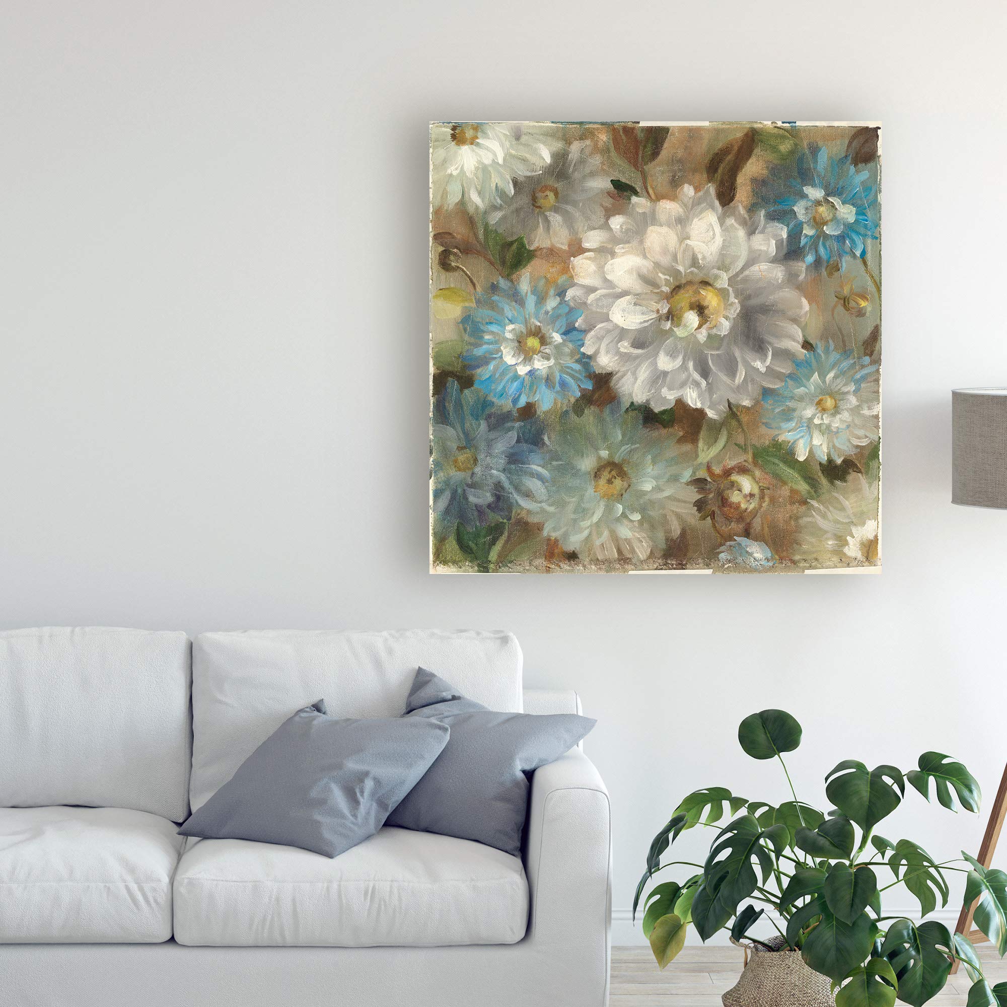 Danhui Nai Secret Garden I Fine Art Print - 35x35 Inch Floral Wall Decor for Living Room, Bedroom & Office | Trademark Fine Art Collection
