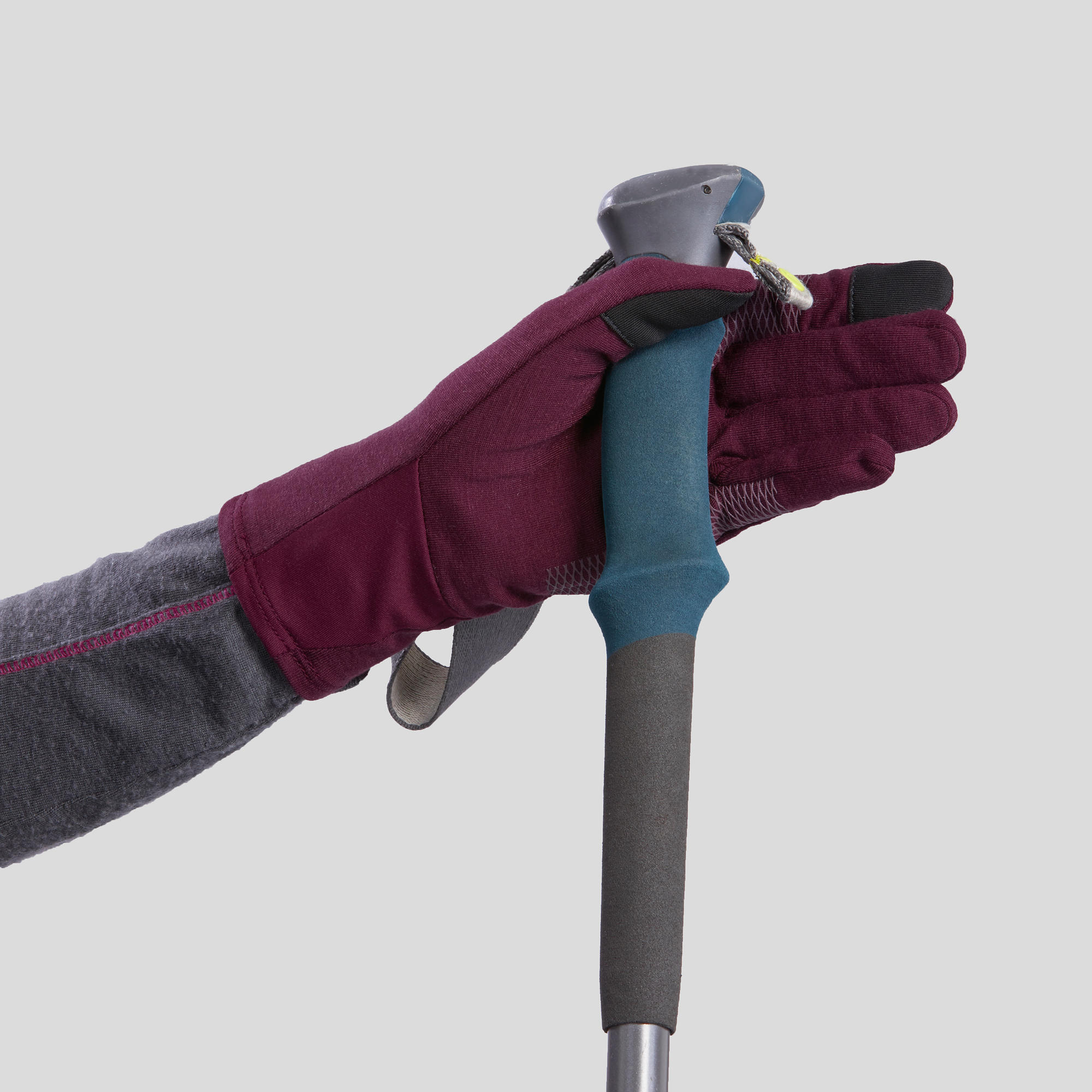 Forclaz Adult MT500 Merino Wool Liner Gloves - Warm & Breathable Hiking Gloves for Men & Women - Perfect for Winter Trekking, Camping & Outdoor Adventures