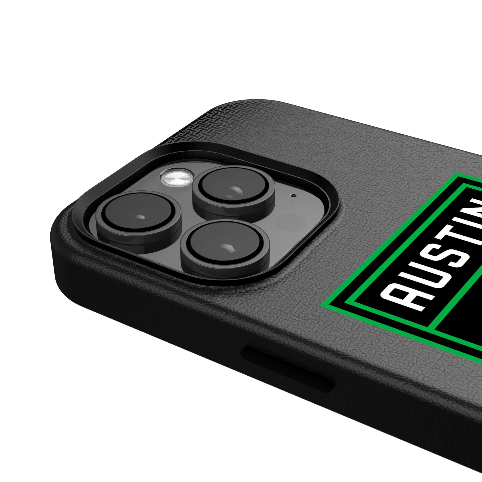 Austin FC MagSafe Compatible Linen Phone Case for Apple iPhone 14/13/12 - Durable & Stylish Cover for Everyday Use & Sports Fans