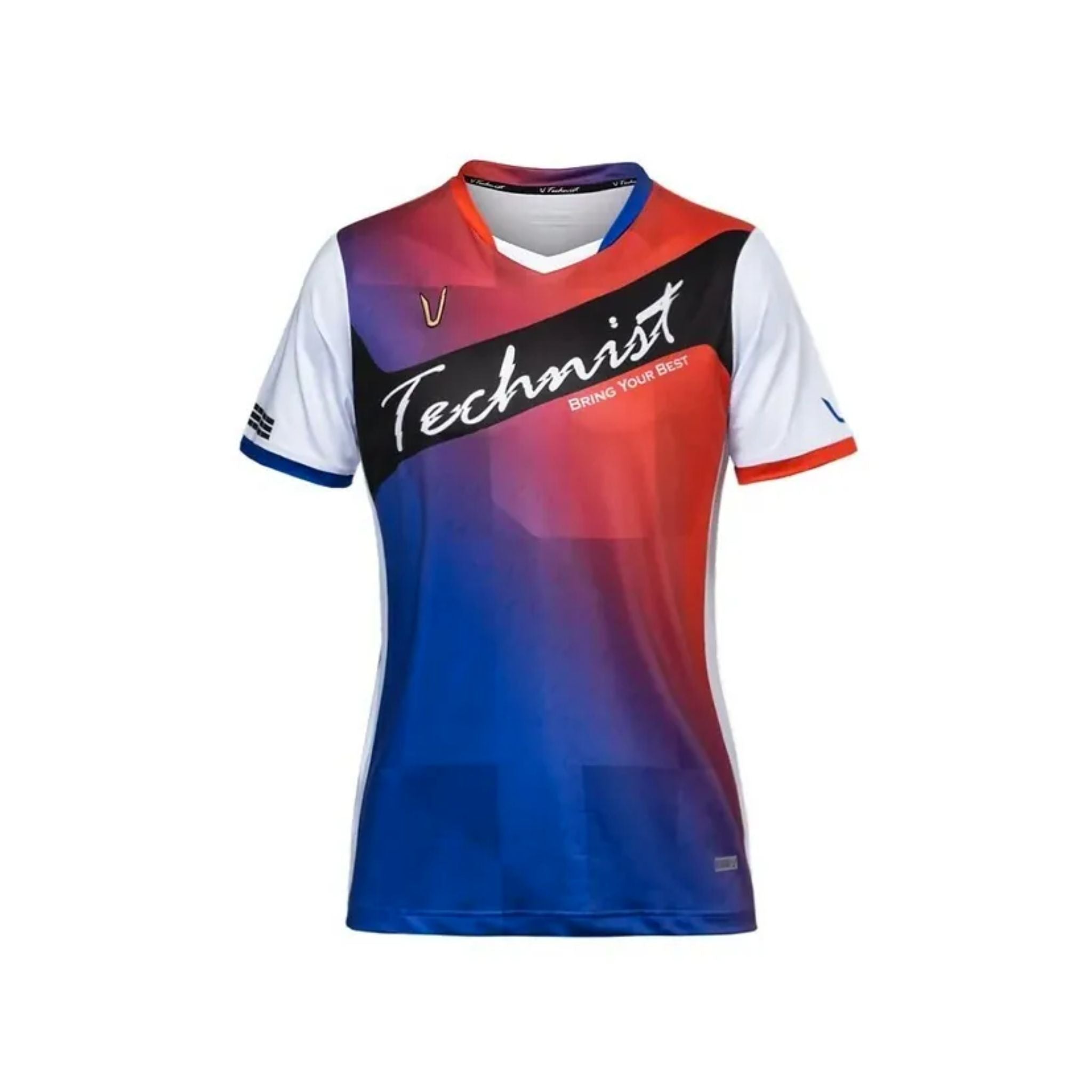 Technist 23TT 86A59 Women's Gaming T-Shirt - Breathable Cotton Tee for Gamers [Red/Blue] - Perfect for Esports, Streaming & Casual Gaming Outfits