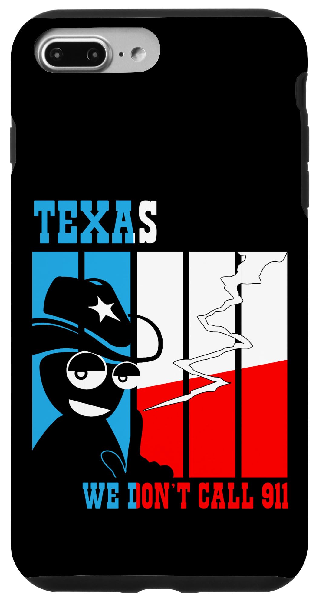 iPhone 7 Plus/8 Plus 2nd Amendment Gun Lovers Case - Texas Pride Design for Concealed Carry & Self Defense - Perfect for Shooting Range & Outdoor Activities