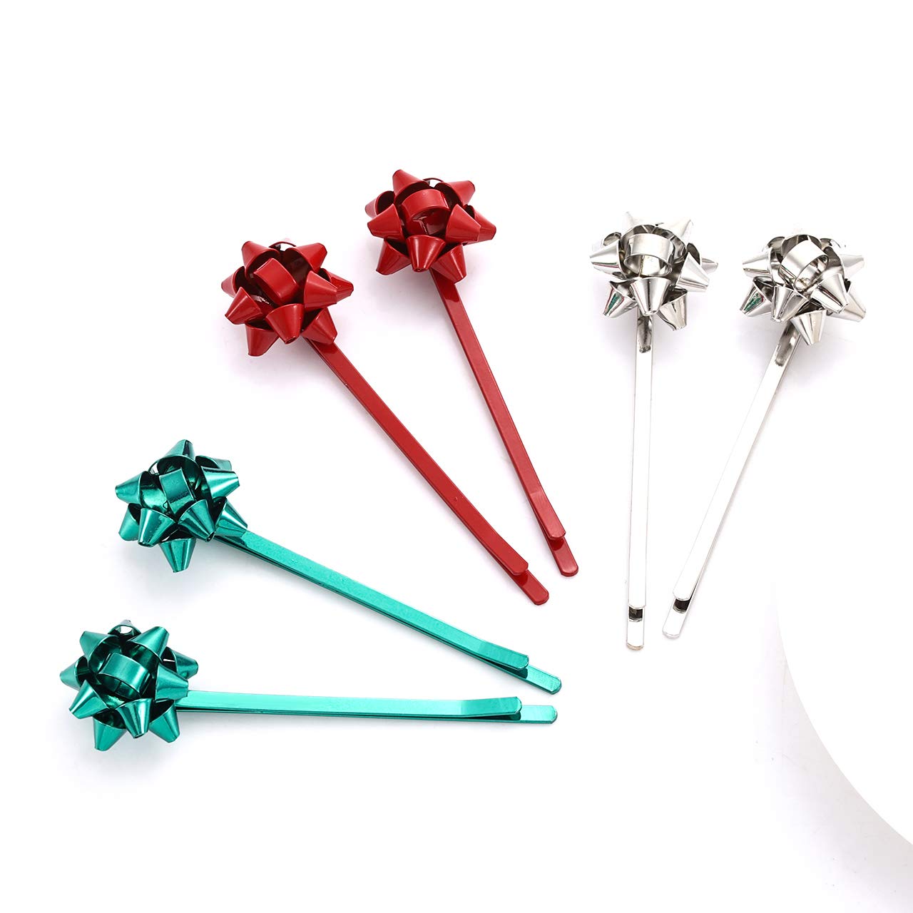 Snowflake Hair Clips with Rhinestones - Christmas Bow Alligator Clips for Women, Festive Holiday Party Hair Accessories | Perfect for Xmas Gifts, Weddings & Winter Celebrations