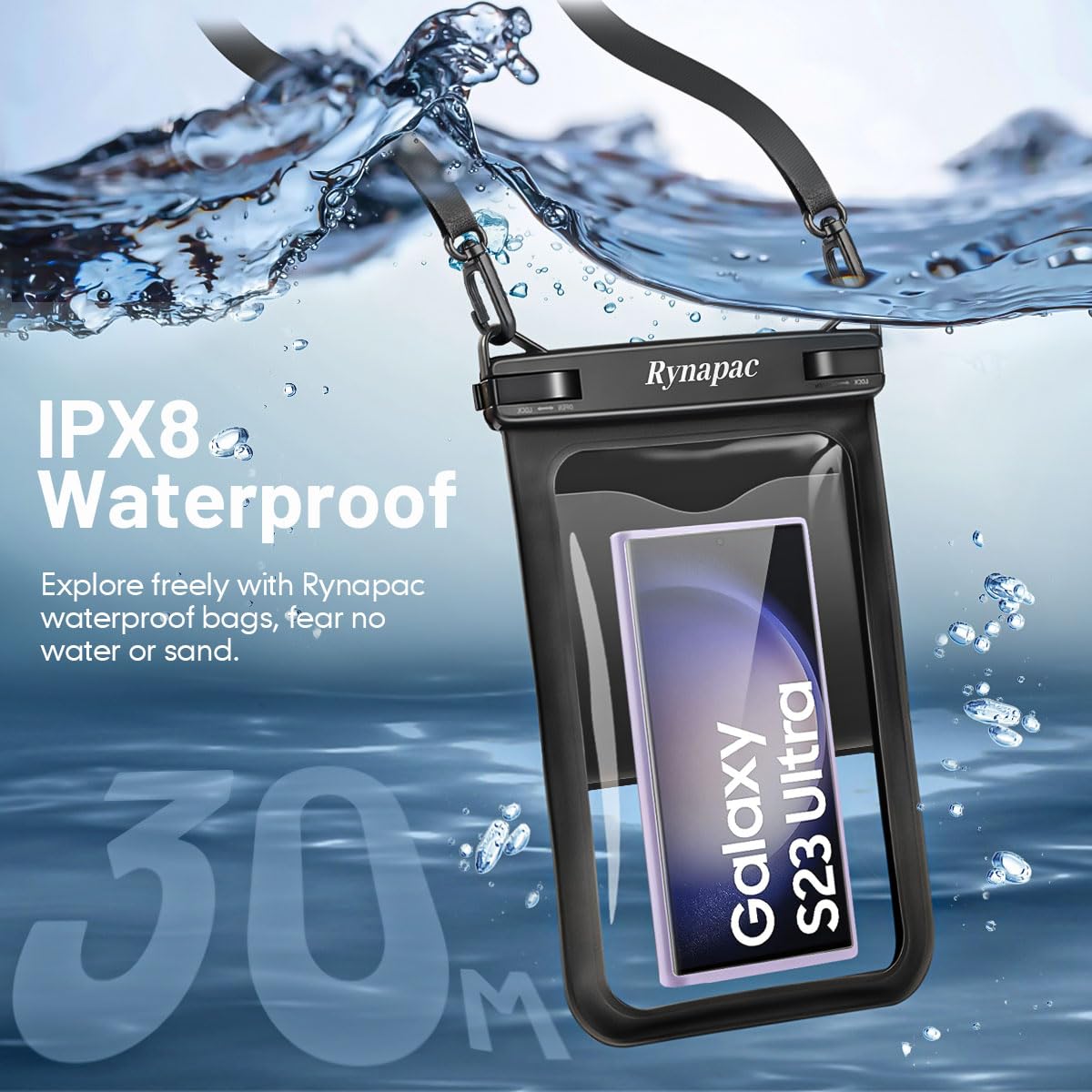 2 Pack Waterproof Phone Pouch - IPX8 Waterproof Phone Case with Lanyard for iPhone 16 15 14 Pro Max, Galaxy S24 S23 S22 Ultra - Perfect for Beach, Swimming, Kayaking & Cruise Ship Essentials