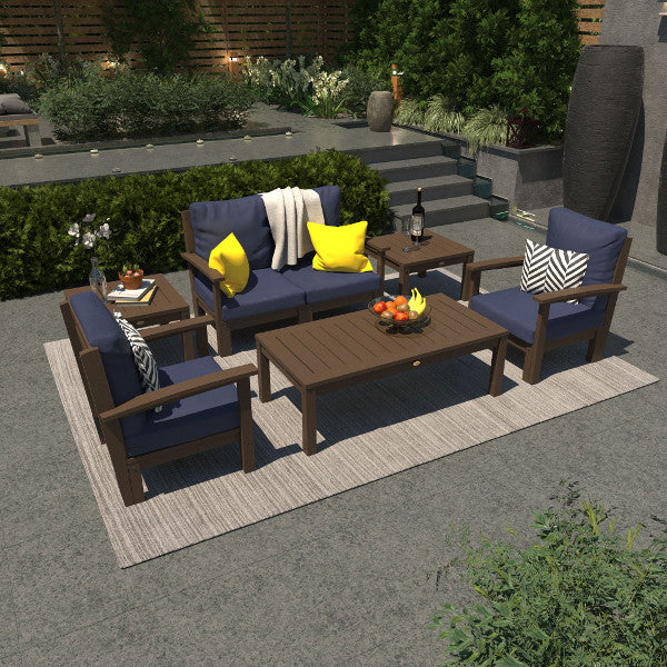 Custom Deep Seating Loveseat Set with 2 Chairs & Side Tables - Perfect for Living Room, Patio, or Outdoor Conversation Areas