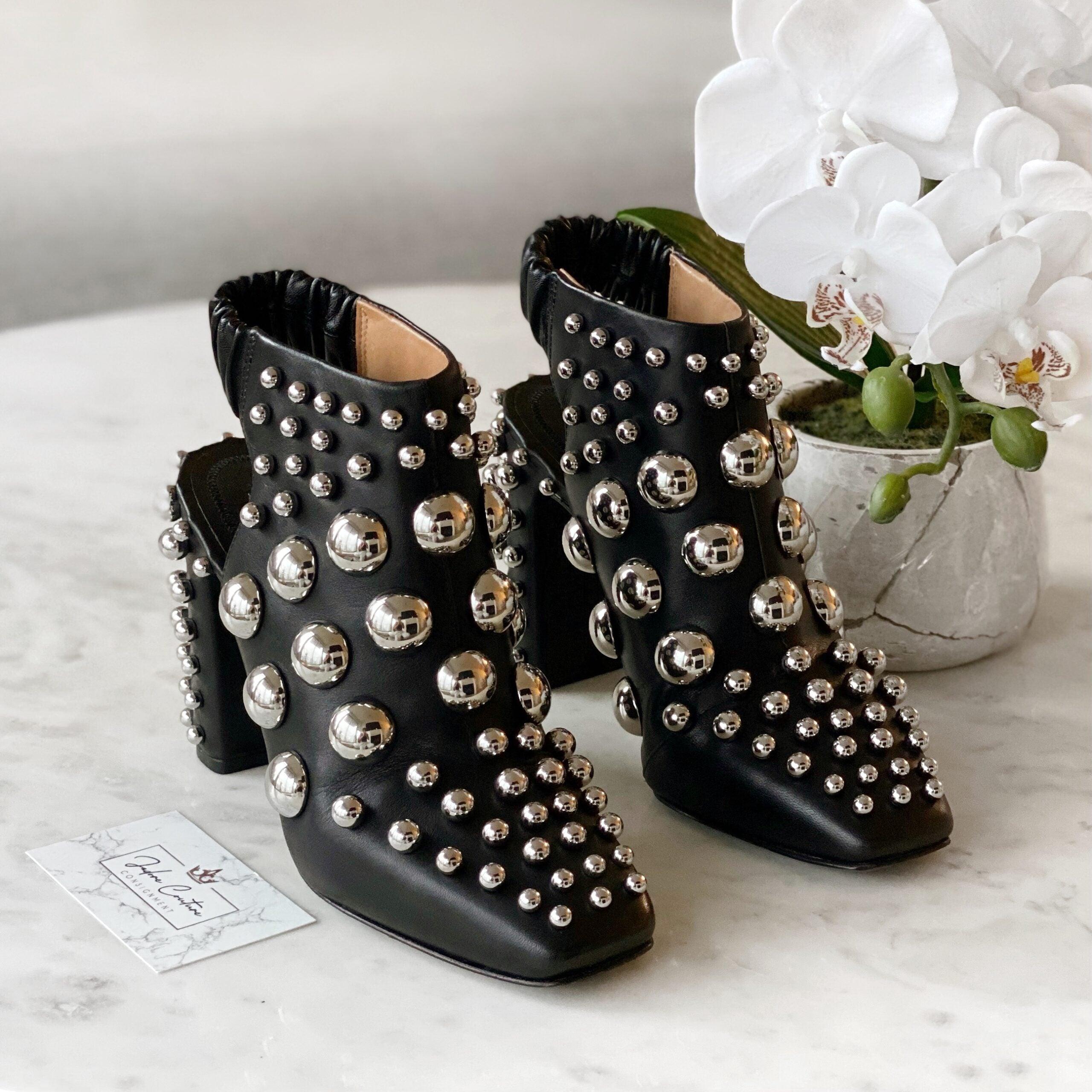 Alexander Wang Black Ellery Studded Boots Size 35 - Punk Rock Ankle Boots for Women | Perfect for Night Out, Concerts & Edgy Street Style