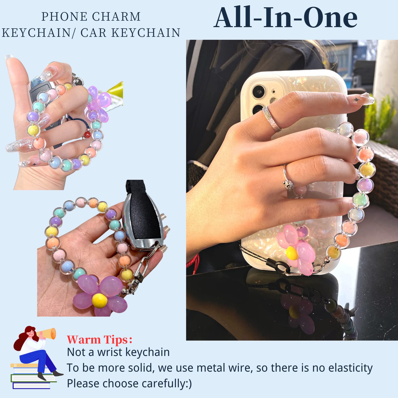 Cute Phone Charms for iPhone & Android - Stylish Accessories for Girls & Teens - Perfect for Keychains, Bags & DIY Jewelry Making