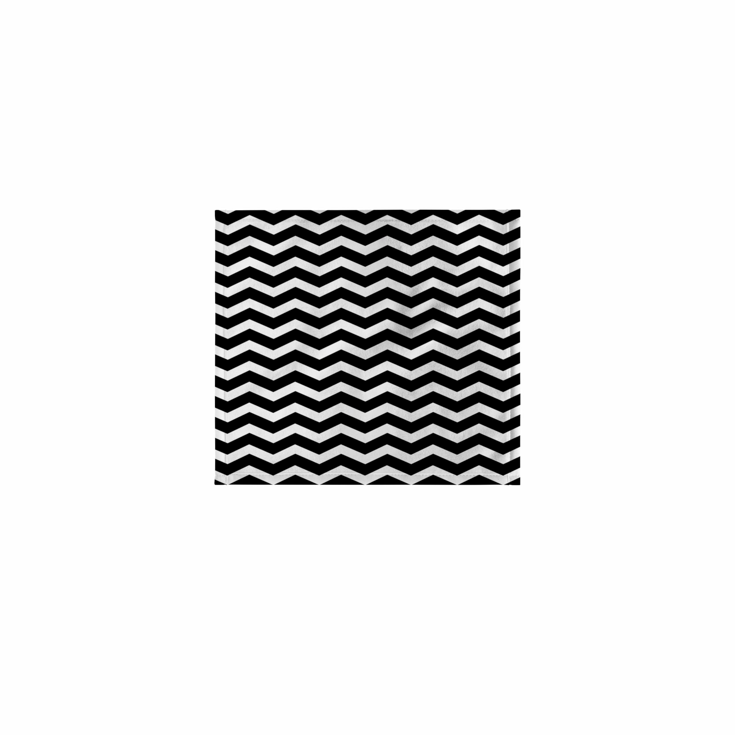 3D Rose 11x12 Inch Wash Cloth for Face & Body - Black & White Chevron Zig Zag Pattern, Soft & Absorbent Bath Towel | Perfect for Spa, Gym, Travel & Daily Skincare Routine