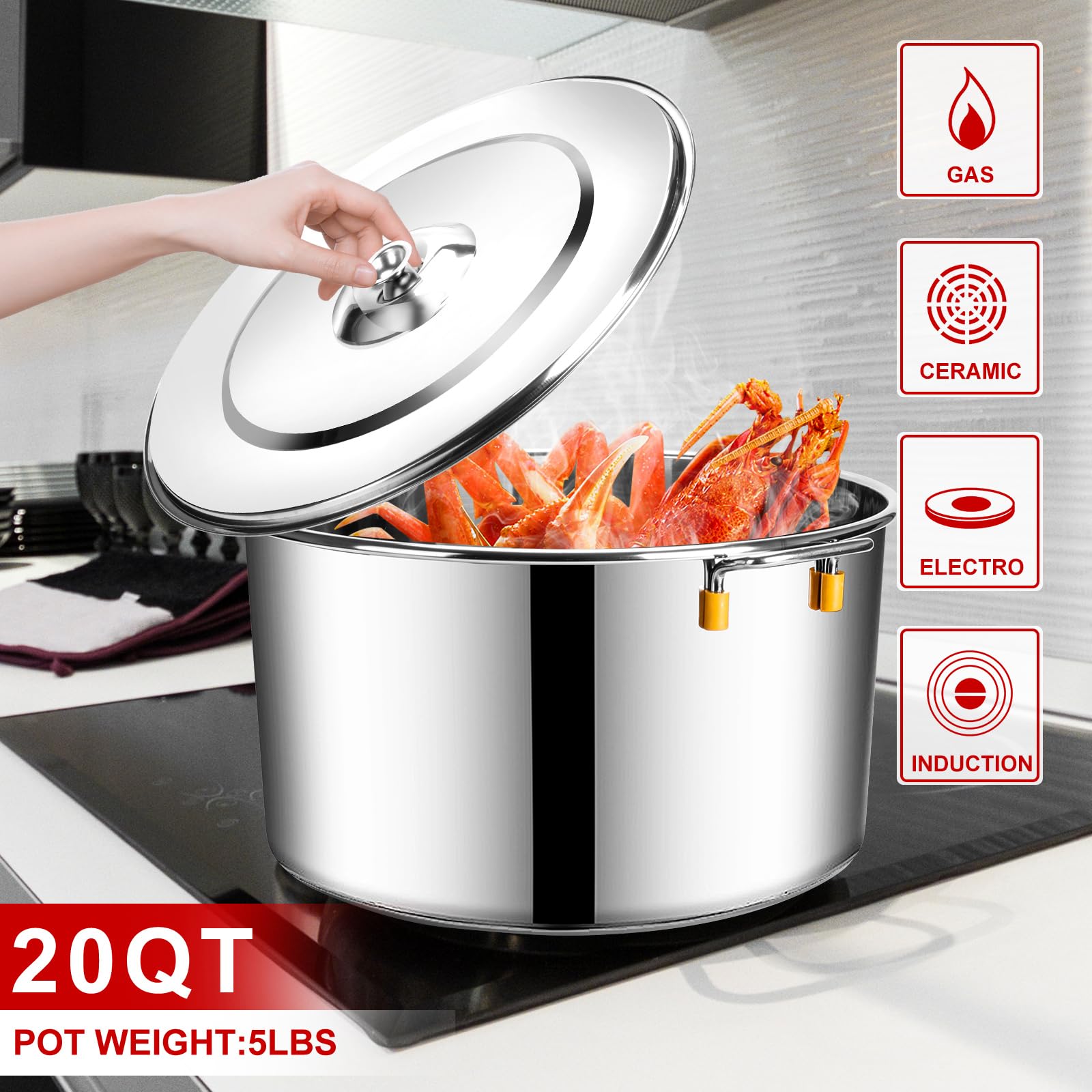 Premium Stainless Steel Pasta Cooker Insert Set with Strainer Basket - 3-Hole Multipurpose Cooking Tool for Noodles, Dumplings & Pasta | Ideal for Home Kitchens & Restaurants | Perfect for Meal Prep, Family Dinners & Professional Cooking