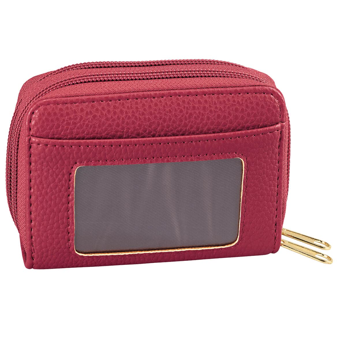 RFID Blocking Zip Around Wallet for Men & Women - Secure Travel & Everyday Use - Anti-Theft Credit Card Holder (Red)