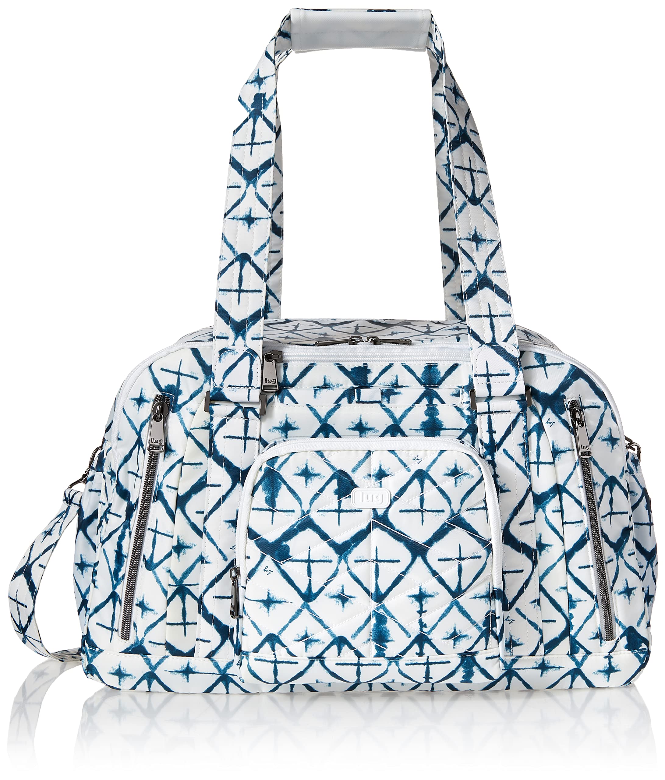 Lug Women's Quilted Duffel Bag - Propeller 2 in Diamond White | Spacious Travel Bag for Gym, Weekend Getaways & Carry-On Luggage | Stylish & Durable Women's Duffel