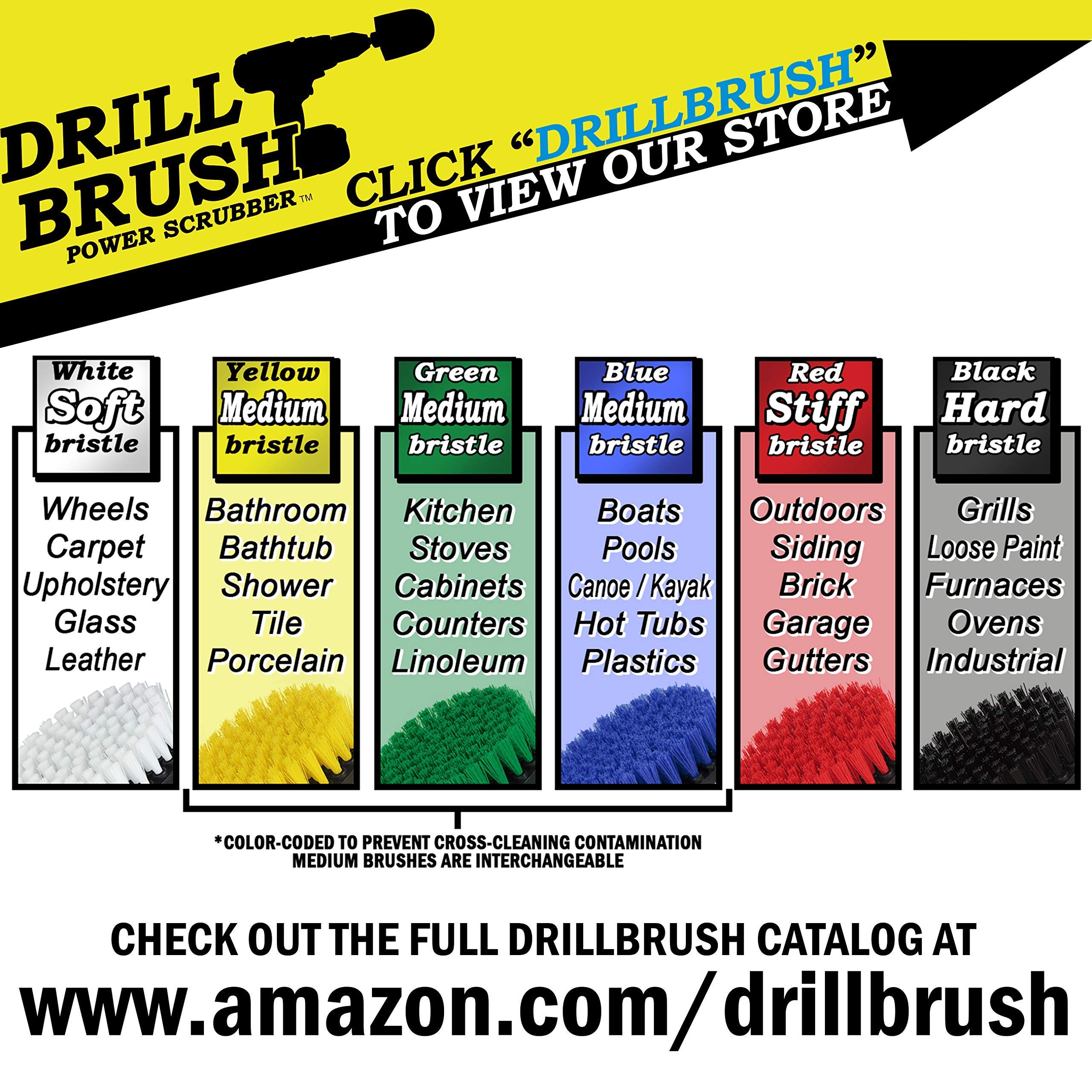 Powerful Bathroom Cleaner Set - Drill Brush, Grout Cleaner & Scrub Brush for Tile, Bathtub & Shower - Complete Cleaning Supplies Kit for Sink, Shower Mat & Carpet - Ideal for Deep Cleaning Bathrooms, Kitchens & High-Traffic Areas