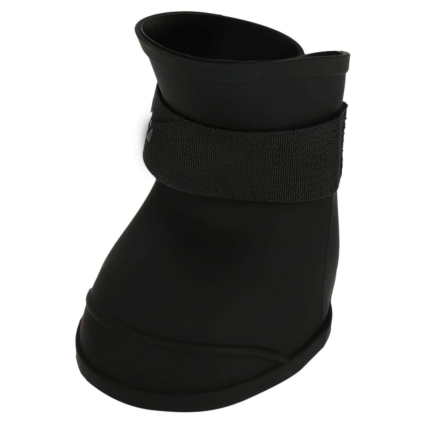 4 Pairs Waterproof Anti-Slip Dog Boots - Fashionable Silicone Pet Shoes for Puppy & Small Dogs - Protective Rain & Winter Boots for Walking, Hiking & Outdoor Adventures (Black, Medium)