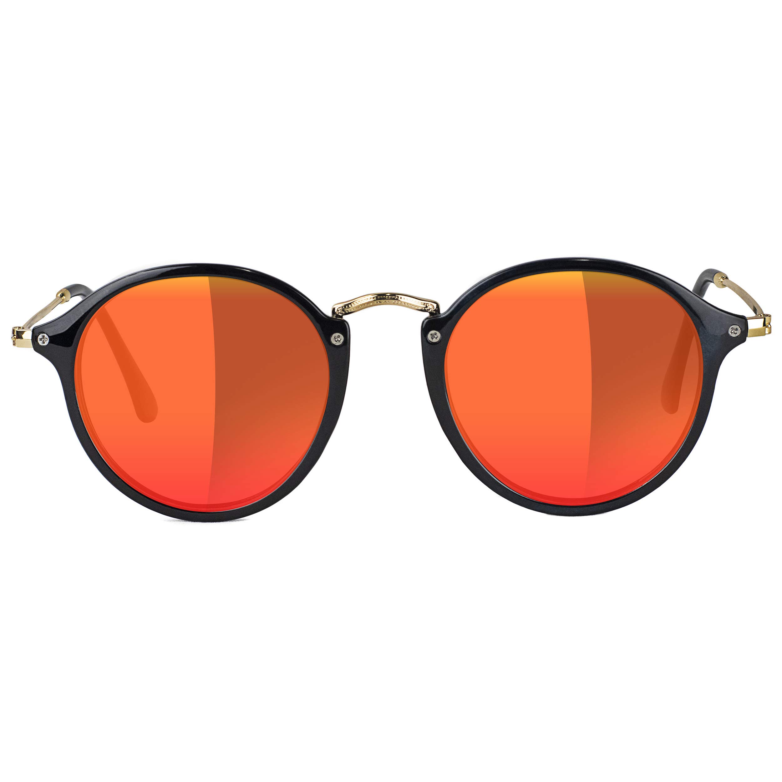 Klein Round Polarized Sunglasses for Men & Women - 100% UV Protection - Stylish & Comfortable - Perfect for Driving, Fishing & Outdoor Activities