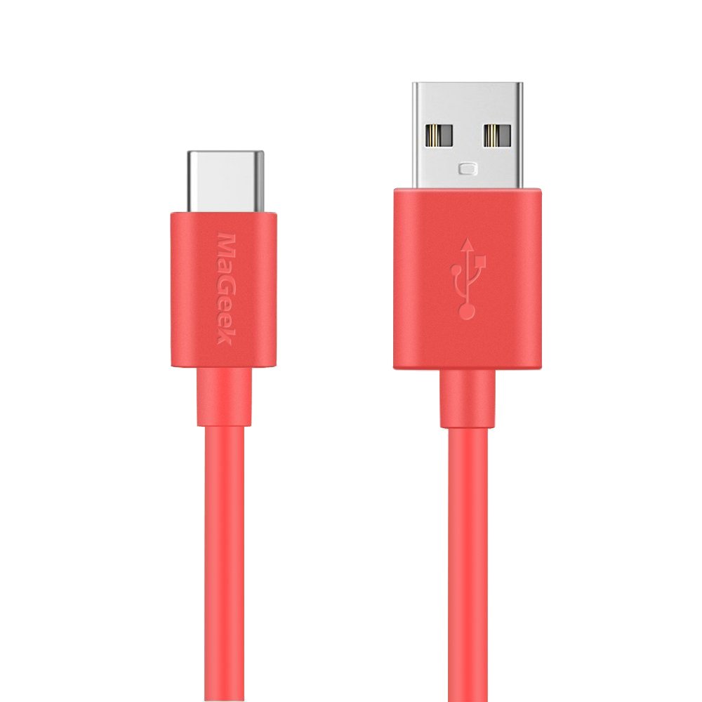 MaGeek 6ft USB C to USB A Fast Charging Cable - Durable Type C Charger Cord for Samsung Galaxy S20/S10/Note 8, LG V20 & USB-C Devices (Pink) | Perfect for Home, Office & Travel Charging