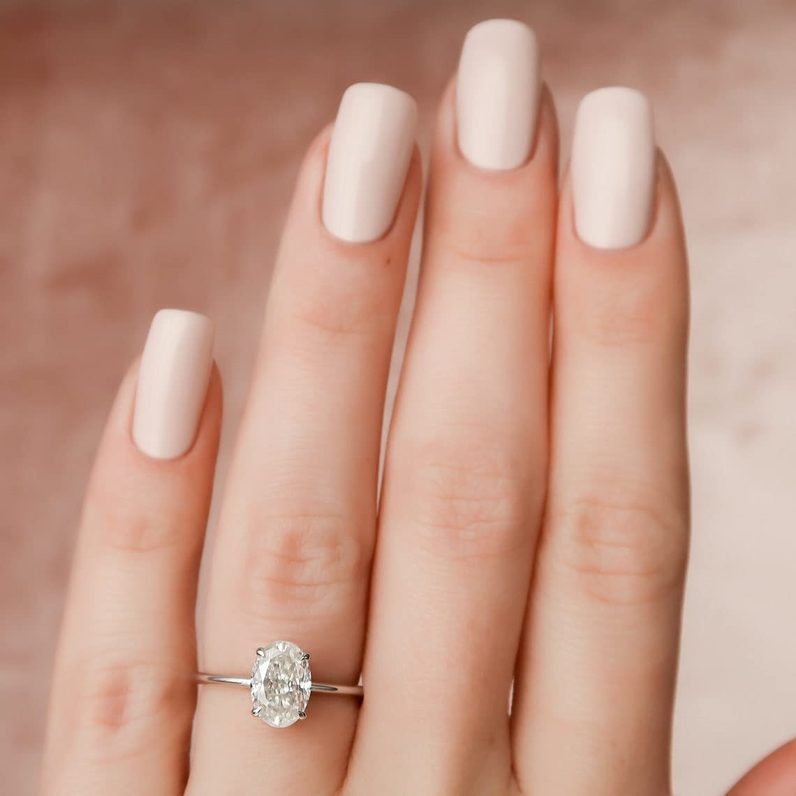 1.5CT Oval Moissanite Engagement Ring in 14K Gold - Perfect for Weddings & Proposals