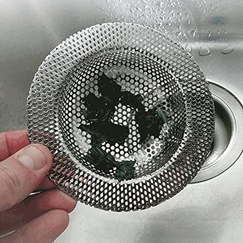 Stainless Steel Kitchen Sink Strainer Drain Filter - 7cm/9cm/11cm Bathroom Sink Drain Waste Screen (2 Pack, 7CM) - Perfect for Kitchen & Bathroom Sink Drain Protection