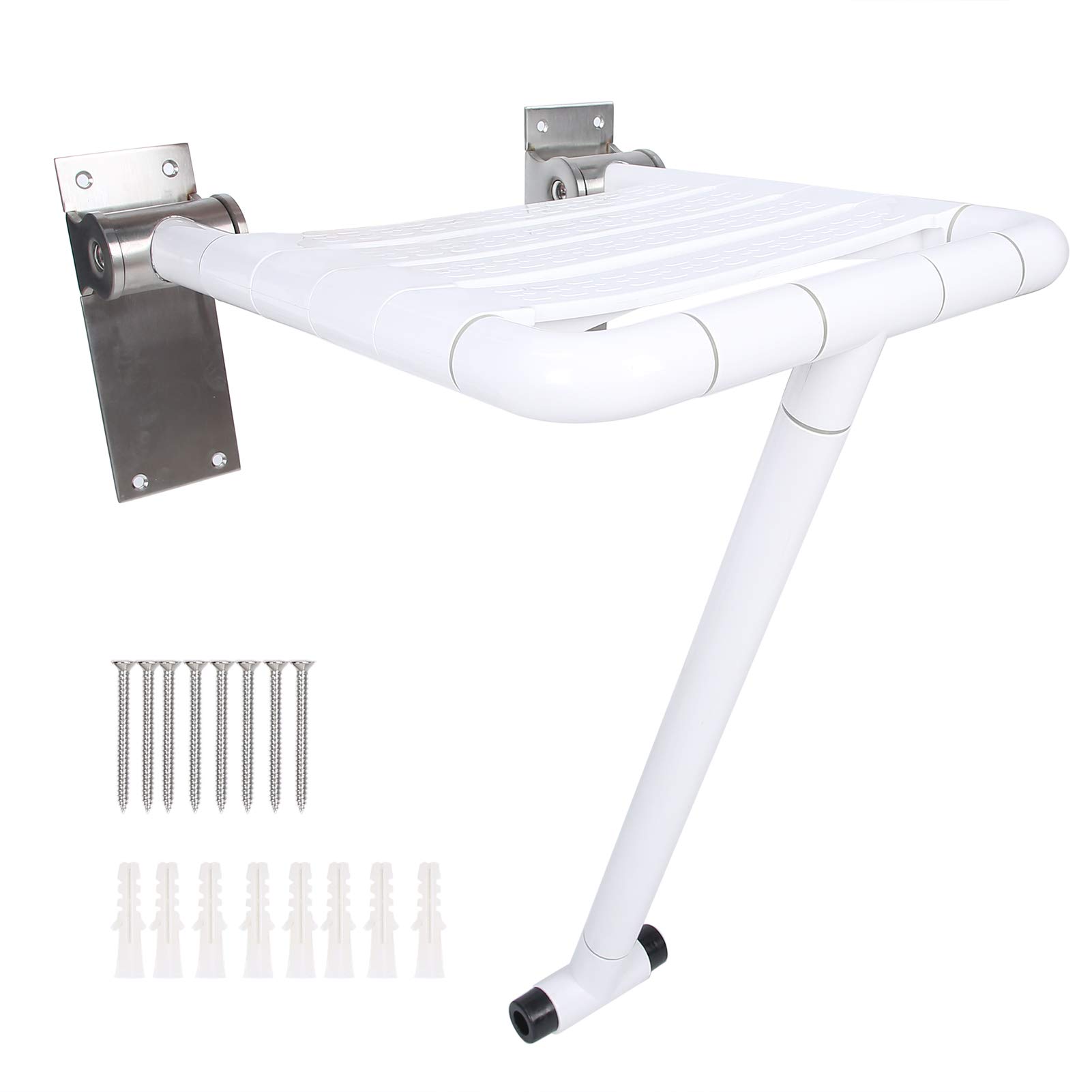 **Wall-Mounted Folding Shower Seat for Elderly & Handicapped - Non-Slip Bath Safety Stool with Secure Locking - Ideal for Seniors, Disabled & Post-Surgery Recovery (Bathroom, Shower, Spa Use)**