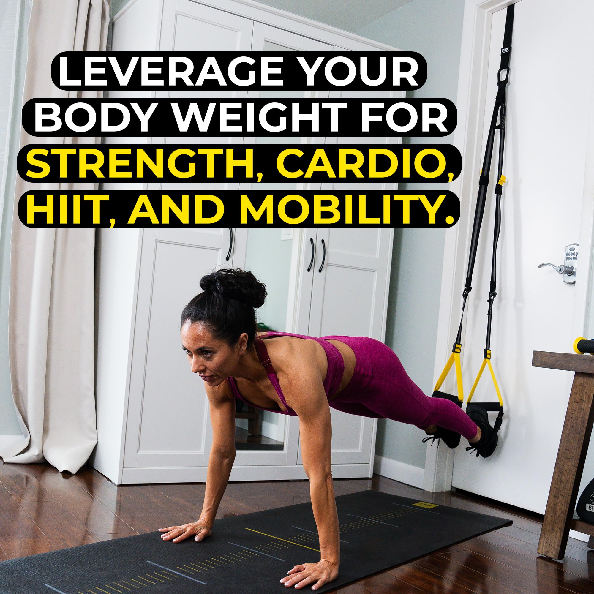 TRX All-in-ONE Suspension Training System for Full Body Workouts - Home Gym, Travel & Outdoor Fitness Equipment with Anchors, Workout Guide & Video Tutorials | Perfect for Strength Training, Weight Loss & Mobility Exercises at Home, Park or Hotel