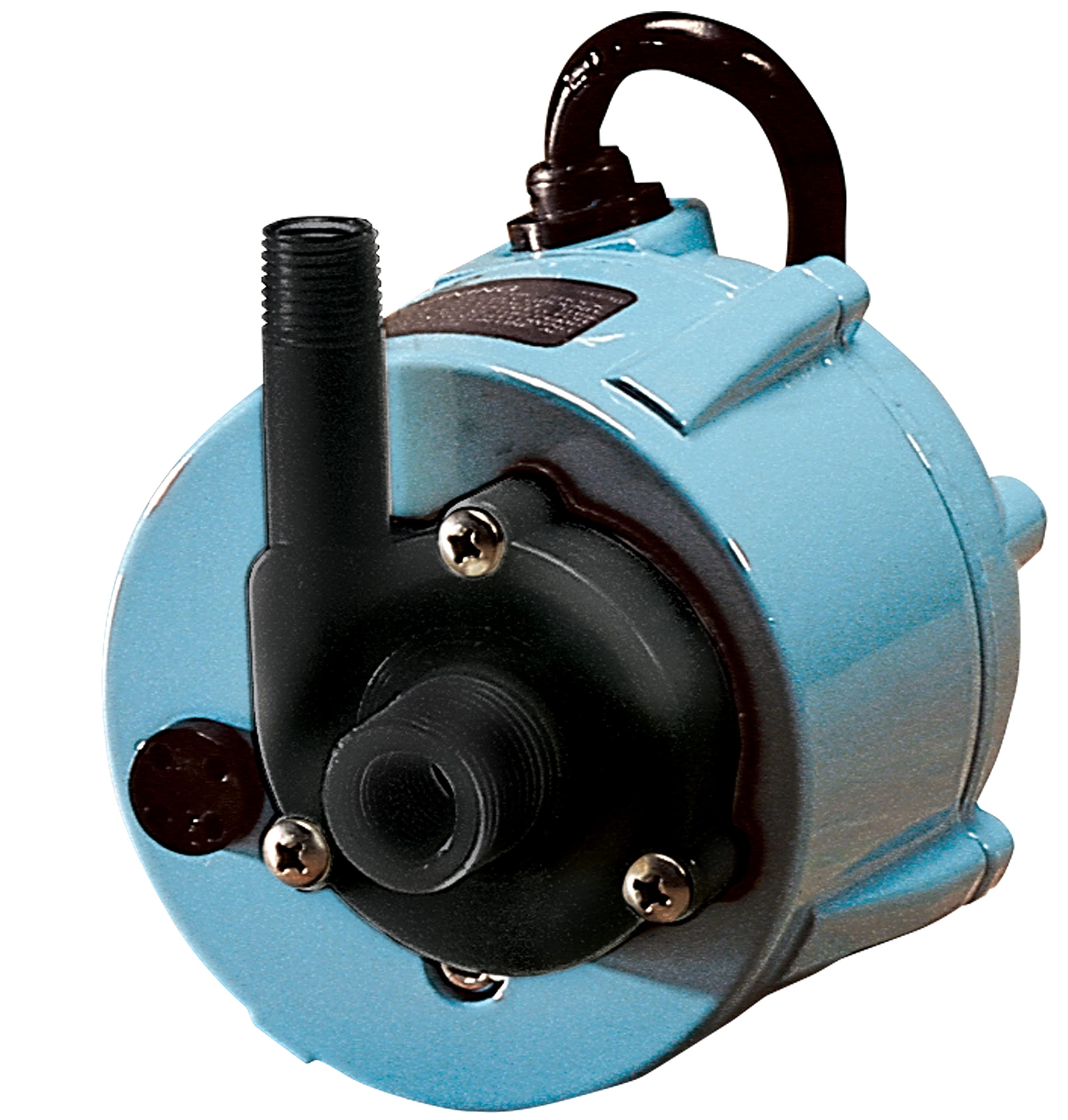 Little Giant 501203 205 GPH 115-Volt Manual Oil-Filled Submersible/Inline Aluminum Direct Drive Pump (Blue) - Ideal for Basement Drainage, Aquariums & Water Features