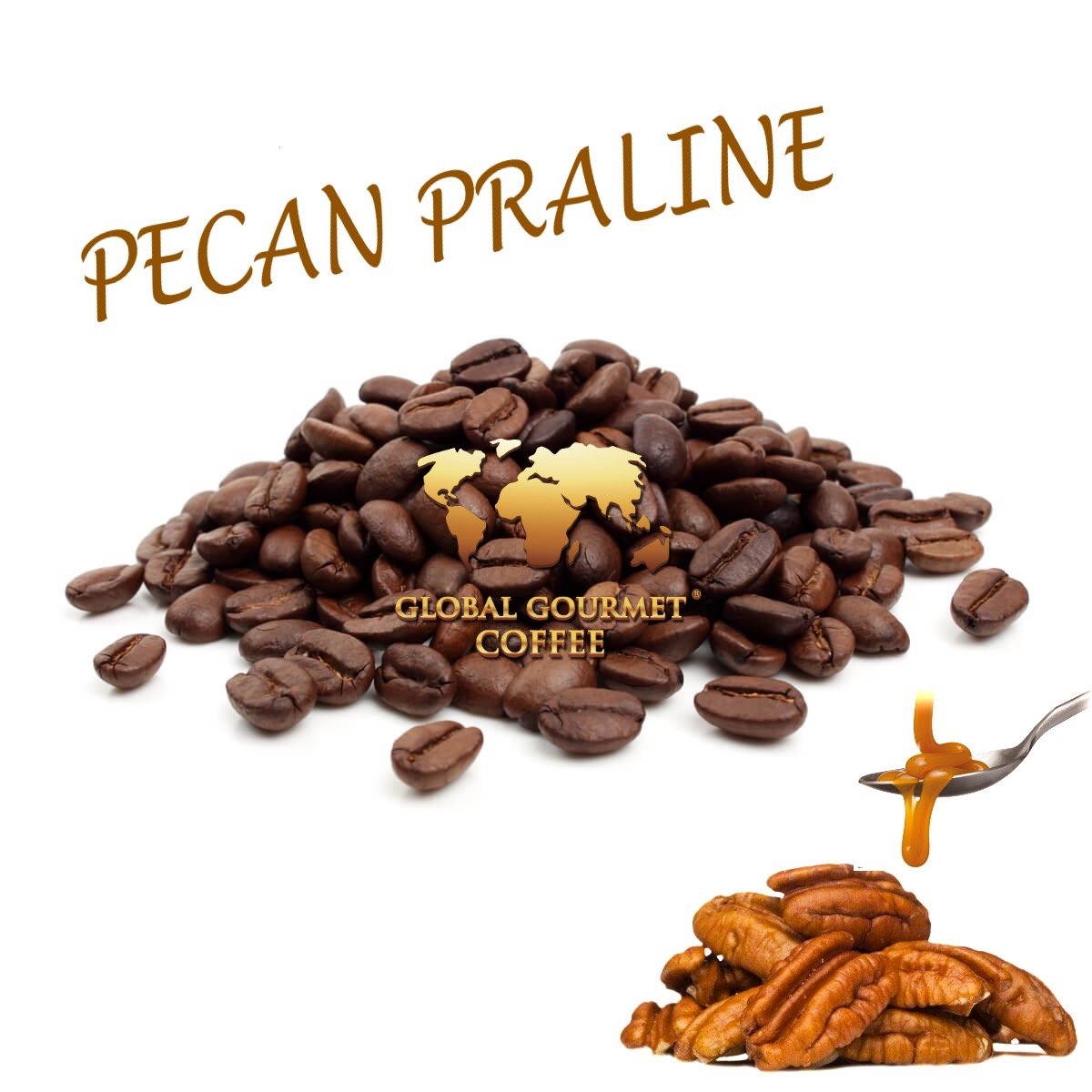 PECAN PRALINE Flavored Ground Coffee - 1lb Bag | Rich & Aromatic Gourmet Coffee for Home, Office & Gifting | Perfect for Morning Brew, Afternoon Pick-Me-Up & Cozy Evenings