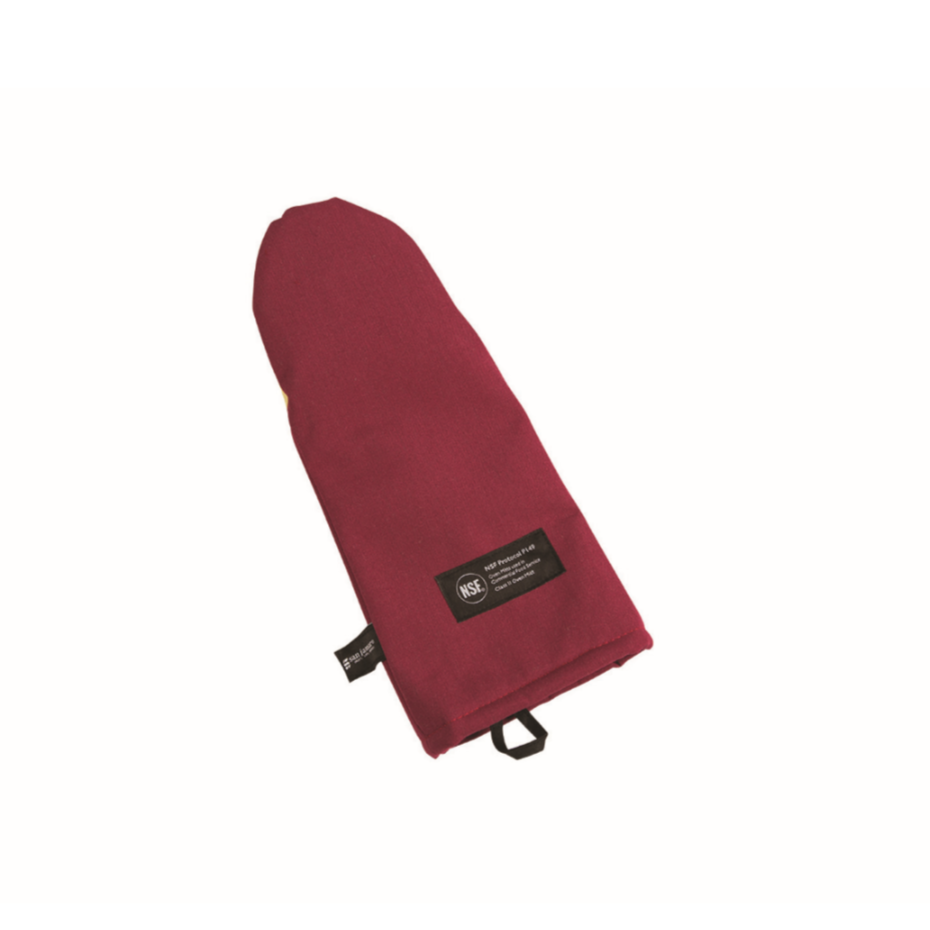 San Jamar Cool Touch 17-Inch Oven Mitt - Heat Resistant Kitchen Glove for Baking, Grilling & Cooking - Red (Perfect for BBQ, Baking & Handling Hot Pots)