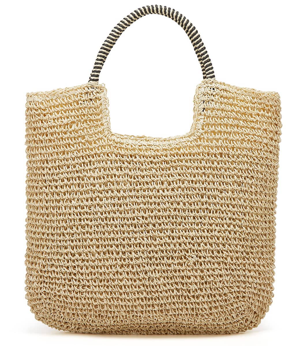 Stylish Women's Straw Woven Tote Bag - Large Handmade Beach Shoulder Bag for Summer | Perfect for Beach Vacations, Picnics & Outdoor Activities