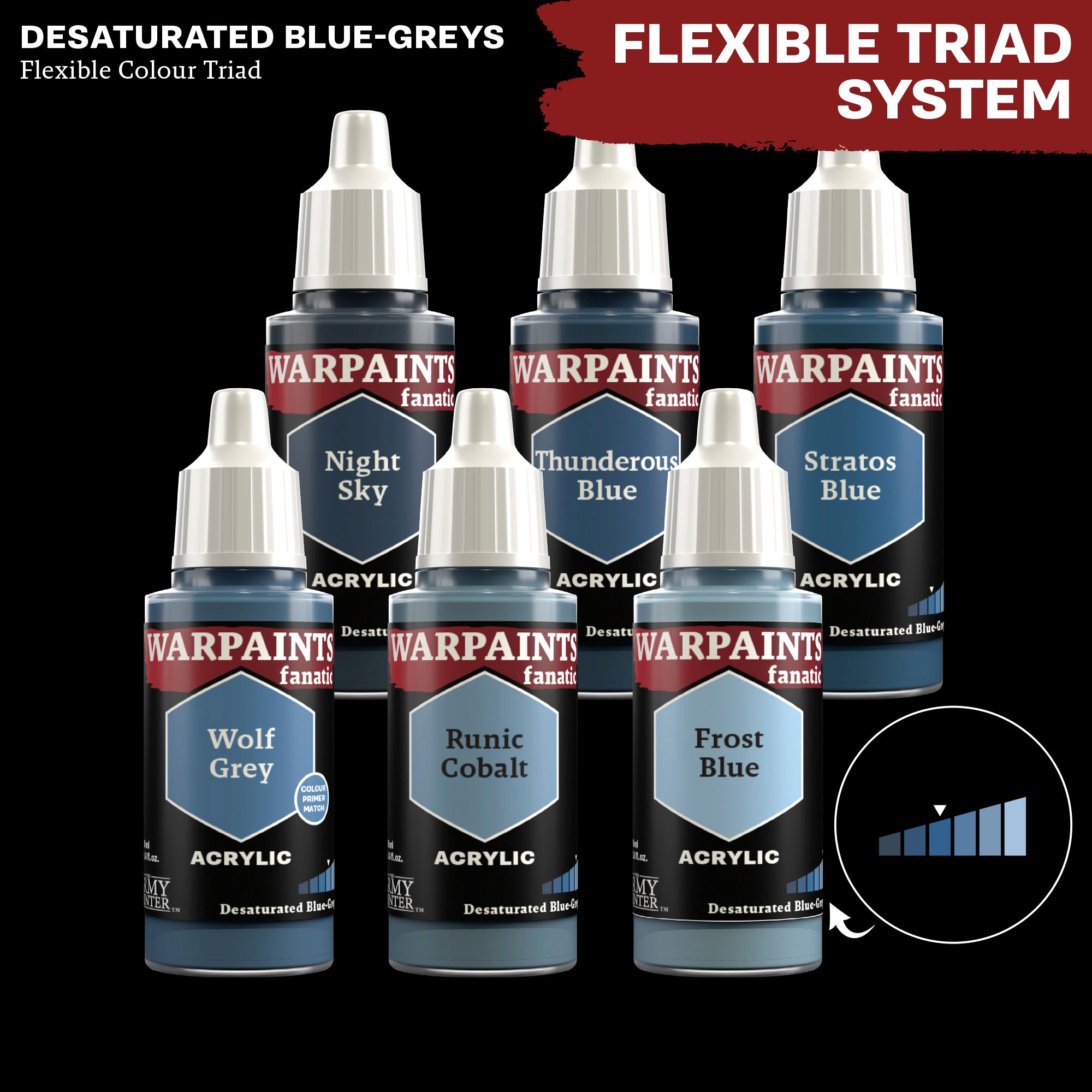 Warpaints Fanatic: Stratos Blue - Premium Acrylic Paint for Miniatures & Models - Perfect for Warhammer, D&D, and Tabletop Gaming