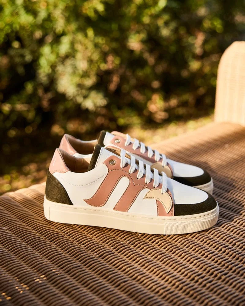Vegan Leather Sneakers for Women - Comfortable Grain & Apple Leather Shoes | Magnolia | Perfect for Casual Wear, Work, and Eco-Friendly Fashion