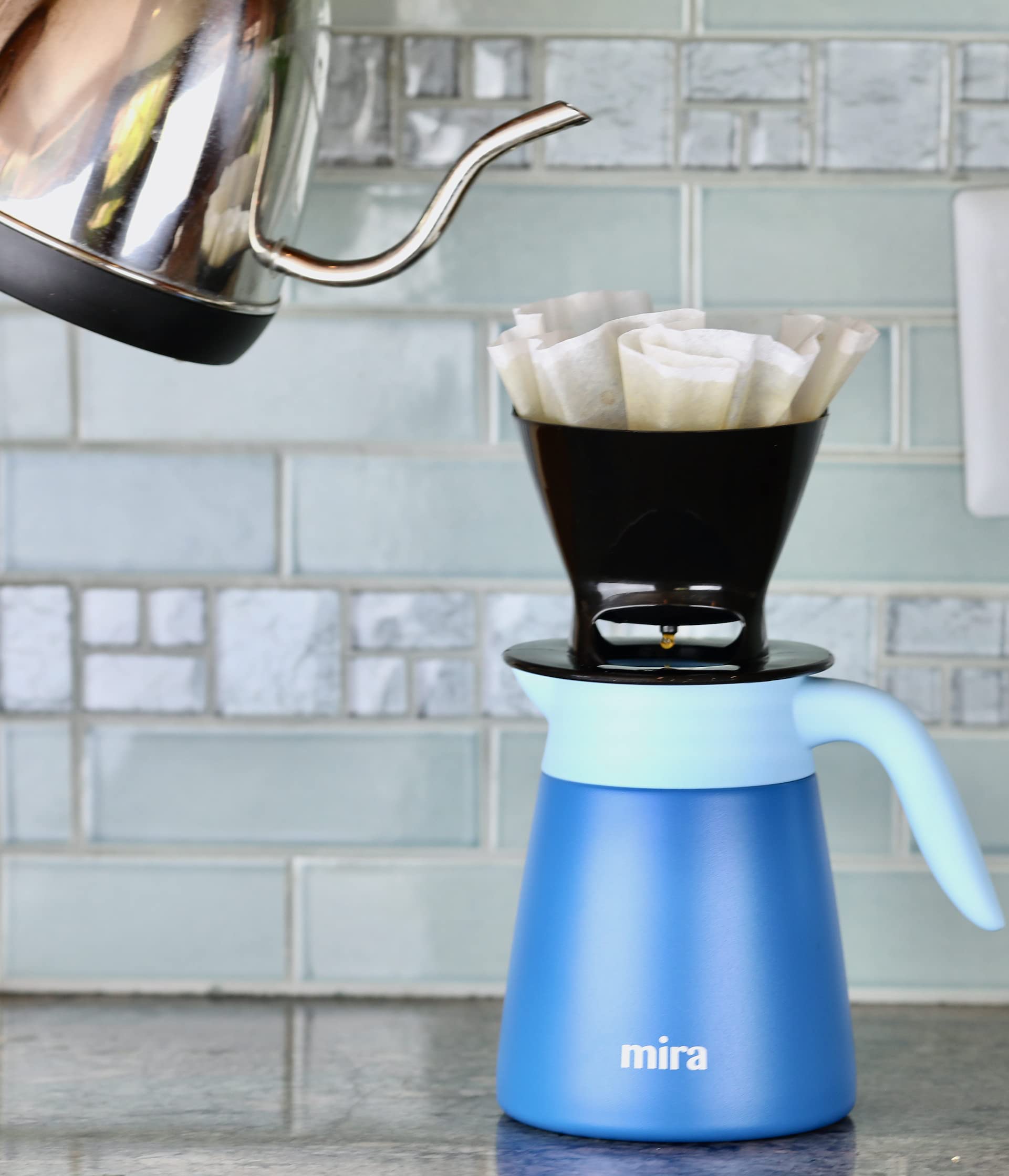 Premium MIRA Stainless Steel Vacuum Insulated Coffee Carafe - 27 oz Royal Blue, Keeps Coffee Hot for Hours | Ideal for Home, Office, Restaurants & Outdoor Gatherings