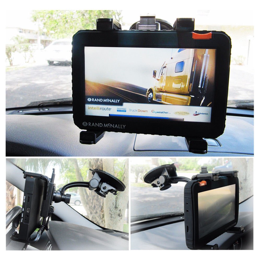 Universal Car GPS & Tablet Windshield Mount - Adjustable Suction Cup Holder for 7 Inch Devices (Magellan RoadMate RC9485T-LMB/RC9496T-LMB/WMB7) - Perfect for Road Trips & Navigation