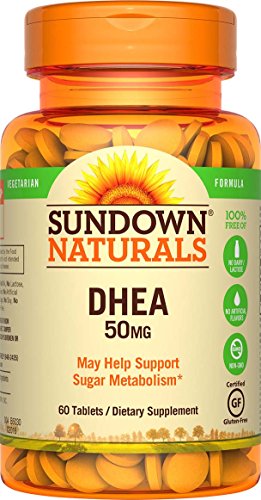 Sundown Naturals DHEA 50mg Energy & Vitality Supplement - 60 Tablets (Pack of 2) | Supports Energy, Metabolism & Healthy Aging - Perfect for Active Lifestyles & Daily Wellness