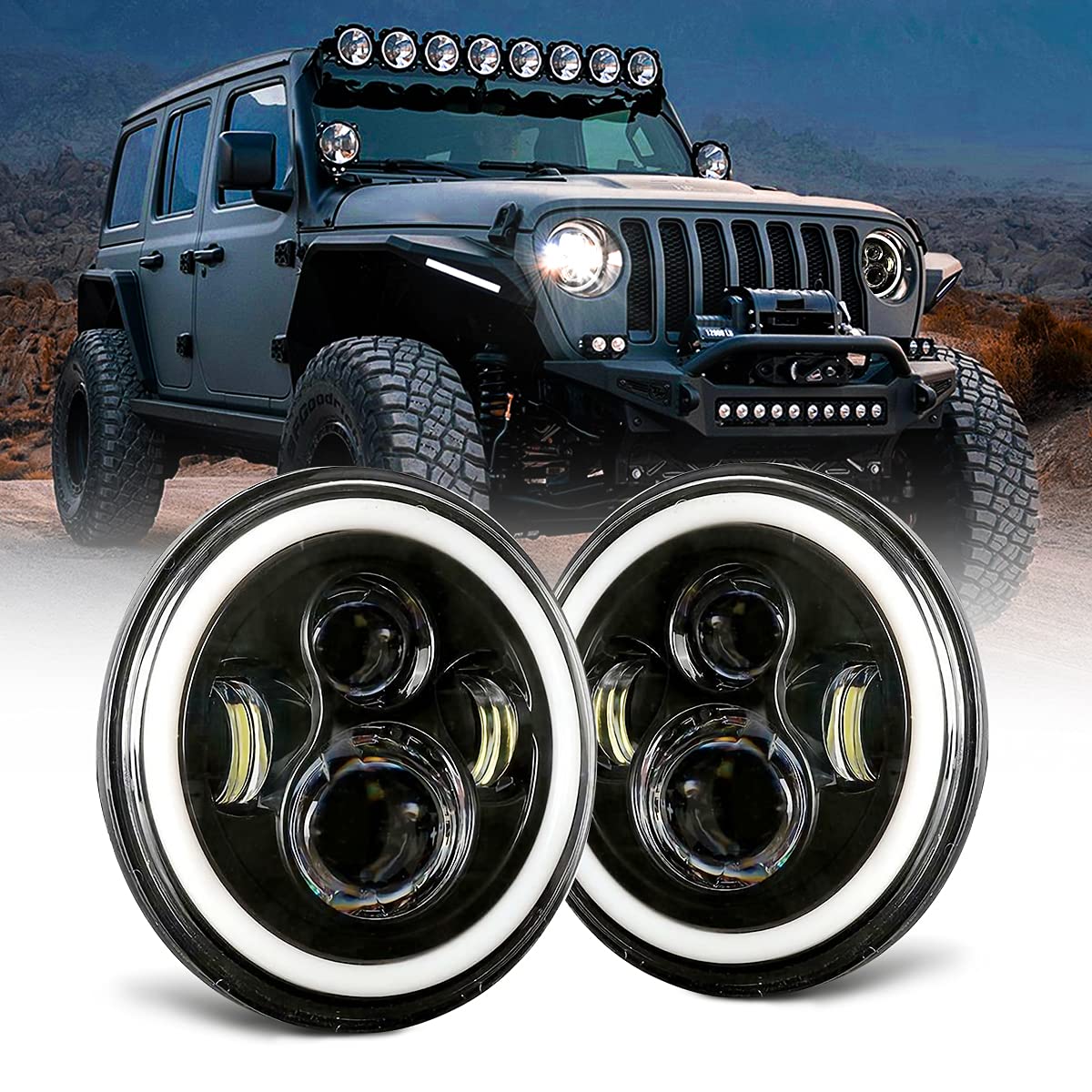 **Dot Approved Jeep Wrangler Headlights (2007-2017) – 7