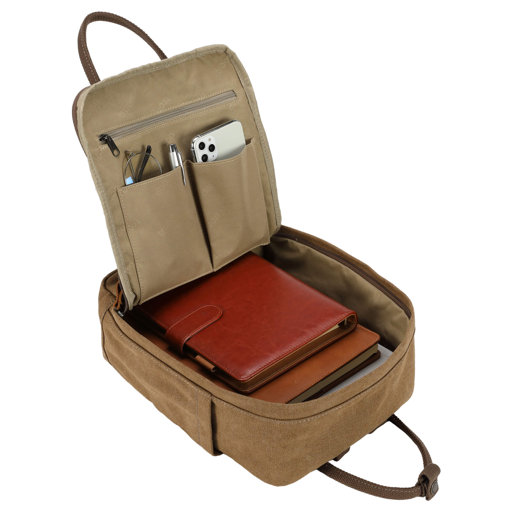 TRP0550 Troop London Classic Canvas Daypack - Lightweight Small Backpack for Men & Women | Perfect for School, Travel, and Everyday Use