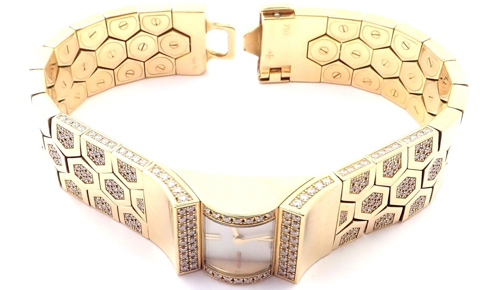 Authentic Van Cleef & Arpels Ludo Swann 18k Yellow Gold Diamond Watch - Luxury Swiss Timepiece for Women - Perfect for Formal Events & Special Occasions