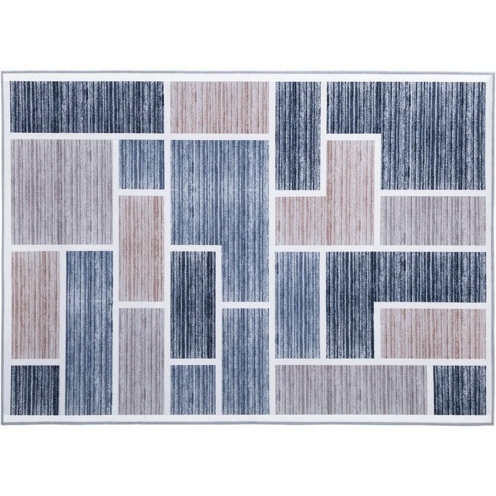 Soft Short Pile Floor Rug 200x290cm (79x114 inches) - Non-Slip Oblong Living Room Carpet for Bedroom, Nursery & Home Decor