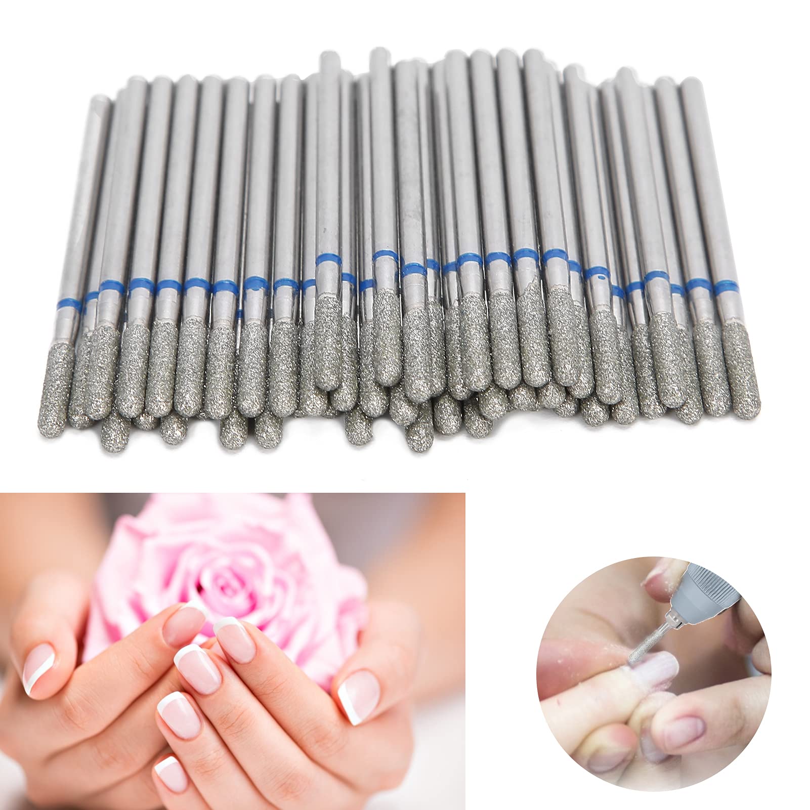 2 Pack Nail Drill Bits Set - M-41.25 Abrasion Resistant Nail Grinding Heads for Professional Manicures & Pedicures | Portable Nail Polishing Tools for Home Salon & Nail Care | Perfect for Men's Grooming & Indoor Nail Maintenance