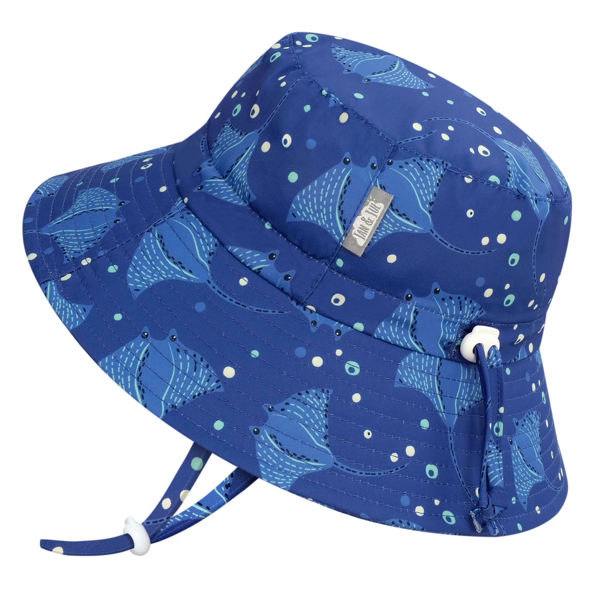 Jan & Jul Manta Ray Aqua Dry Bucket Hat for Kids - UPF 50+ Sun Protection, Quick-Dry & Lightweight - Perfect for Beach, Swimming & Outdoor Activities