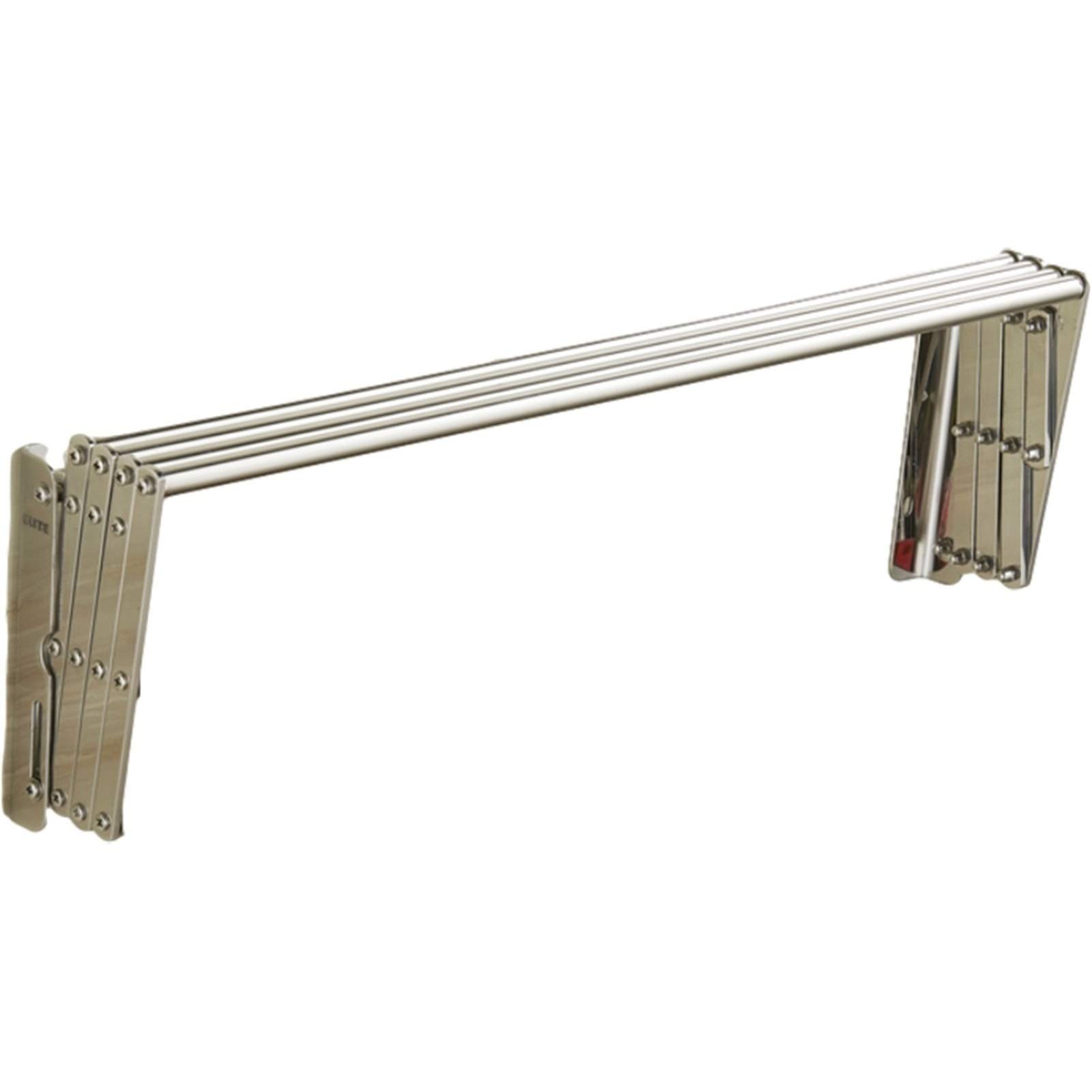 Foldable Stainless Steel Wall Mounted Laundry Drying Rack - Space Saving Collapsible Clothes Airer for Indoor & Outdoor Use - Perfect for Small Apartments, Balconies & Laundry Rooms