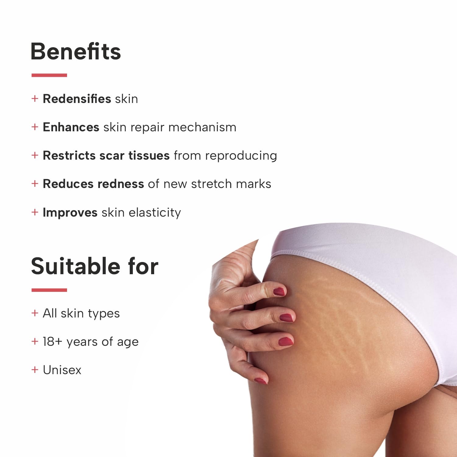 DERMATOUCH Stretch Mark Cream for Pregnancy - Reduce Stretch Marks & Scars with Shea Butter & Cocoa Butter | 125G | Postpartum & Body Care for Smooth Skin